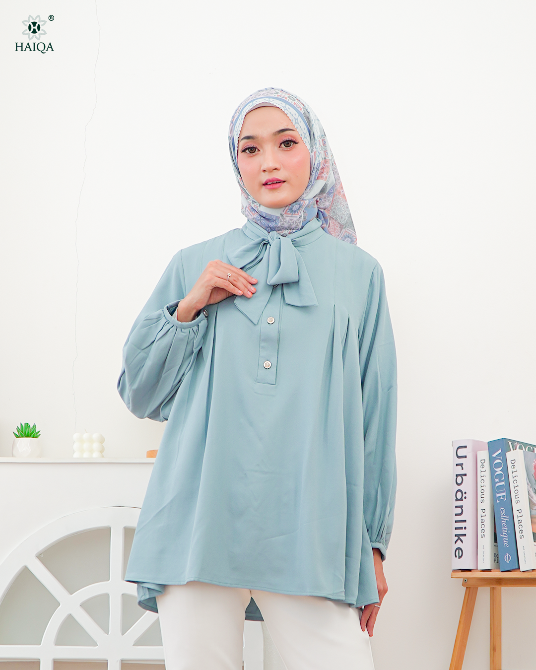 NAIMA BLOUSE ODYESSEY BLUE - S/M