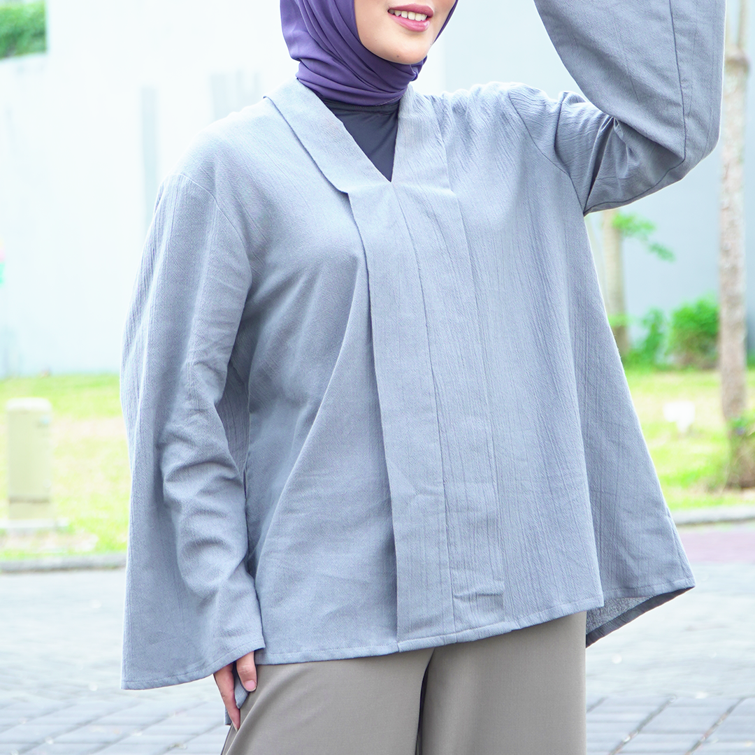 SADA BLOUSE - GRAY - L/XL