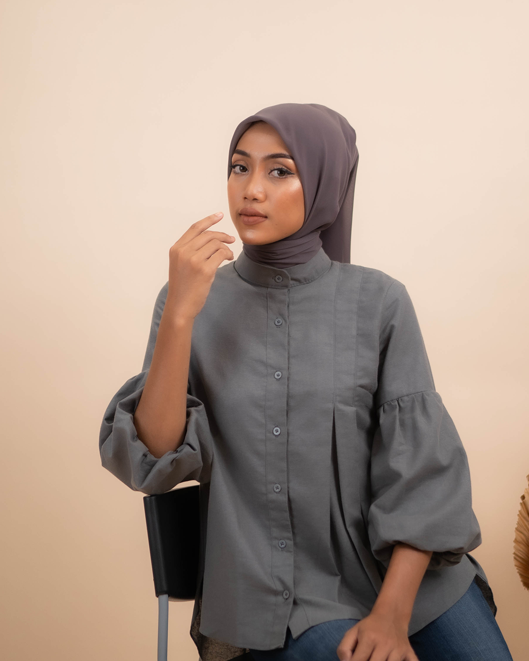 SALMA BLOUSE - ABU ABU - L/XL