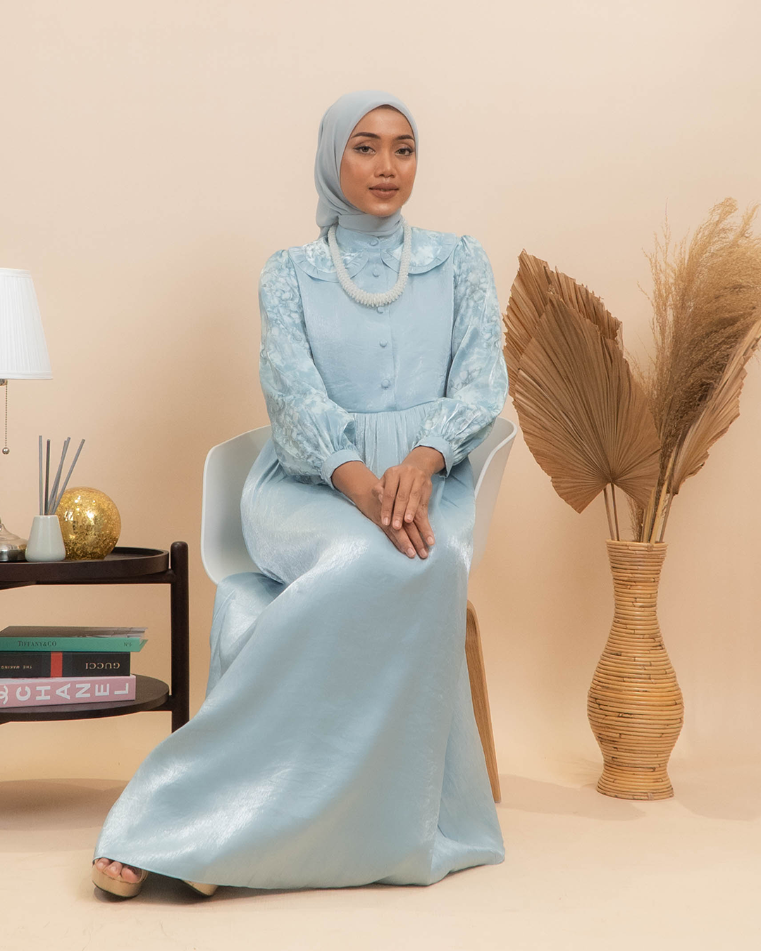ZAHRA DRESS ZAHRA GAMIS - BIRU - L/XL