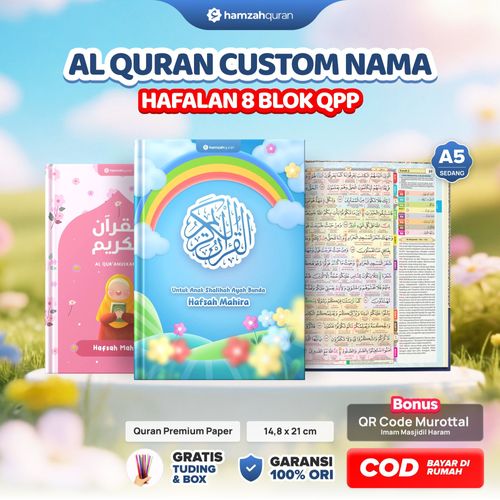 Al Quran Custom Nama QPP A5 Tajwid Warna Hafalan 8 Blok
