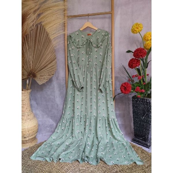 SACHI DRESS RAYON VALENCIA BY DEYHIJAB Amira mint L