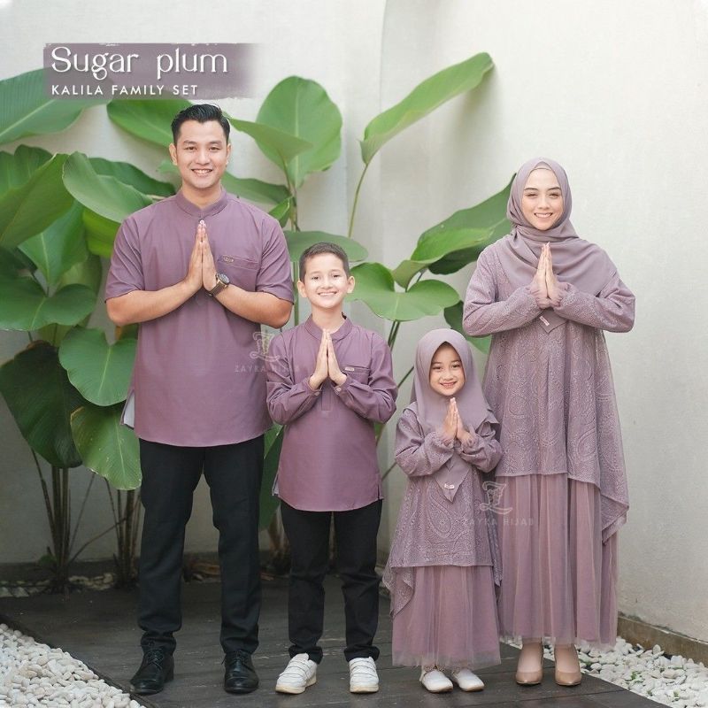 Ready !!KALILA FAMILY SET by Zayra Hijab Flum Khimar