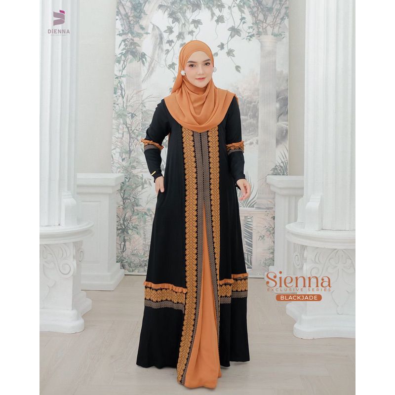 SIENNA dress By Dienna Gamis Black jade L