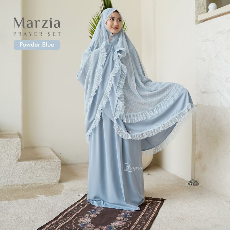 READY !!Marzia frayer set Powder blue Tanyakan stok