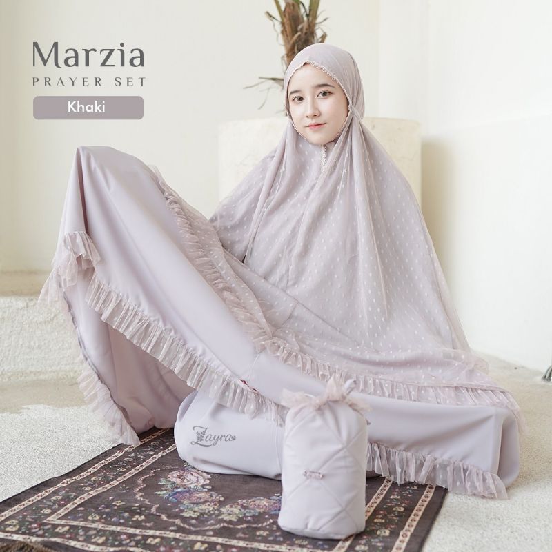 READY !!Marzia frayer set Khaki Tanyakan stok