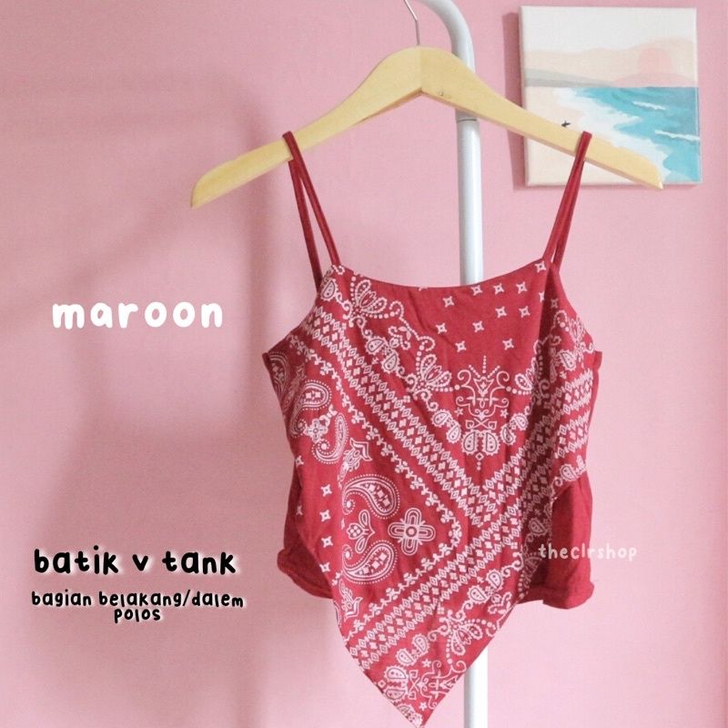 BATIK V TANKTOP Maroon