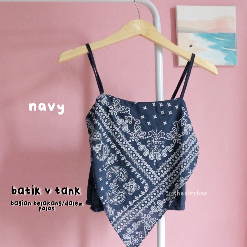 BATIK V TANKTOP Navy