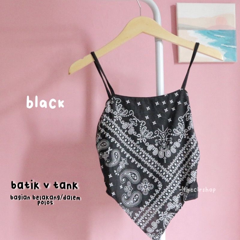 BATIK V TANKTOP Black