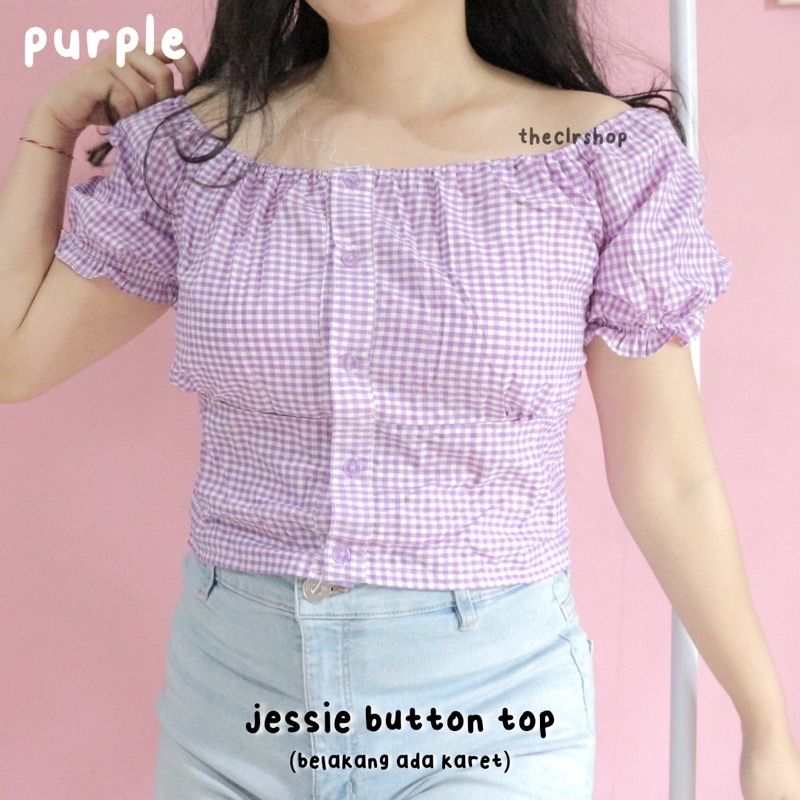 JESSIE BUTTON TOP Purple