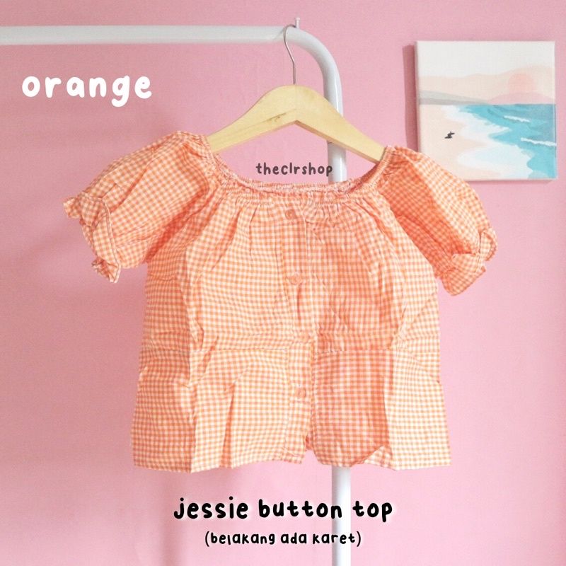 JESSIE BUTTON TOP Orange