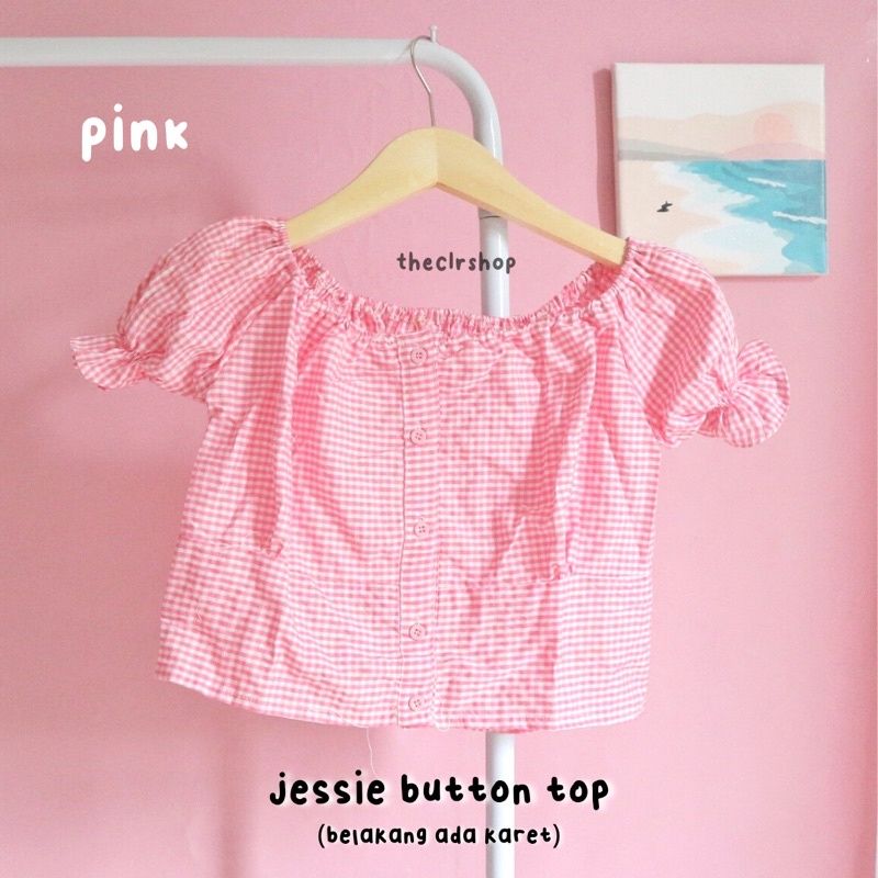 JESSIE BUTTON TOP Pink