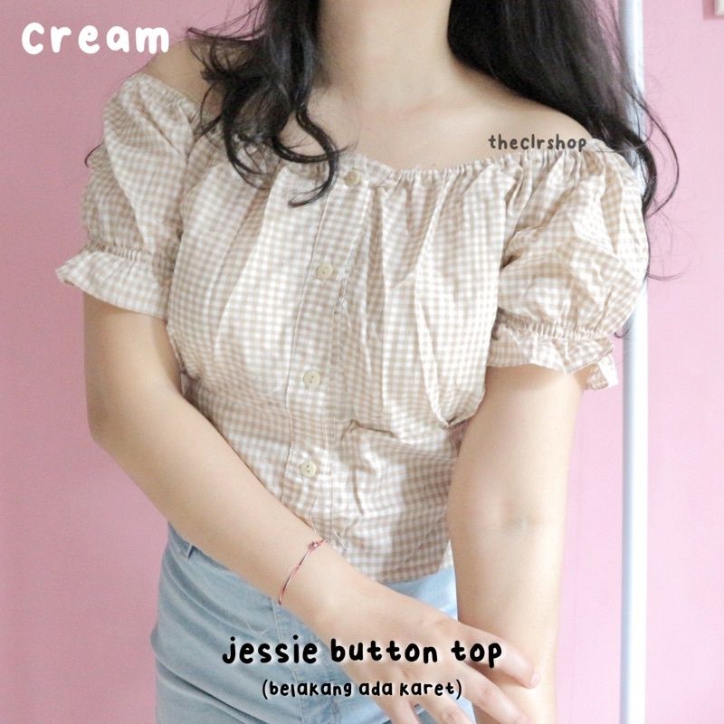 JESSIE BUTTON TOP Cream
