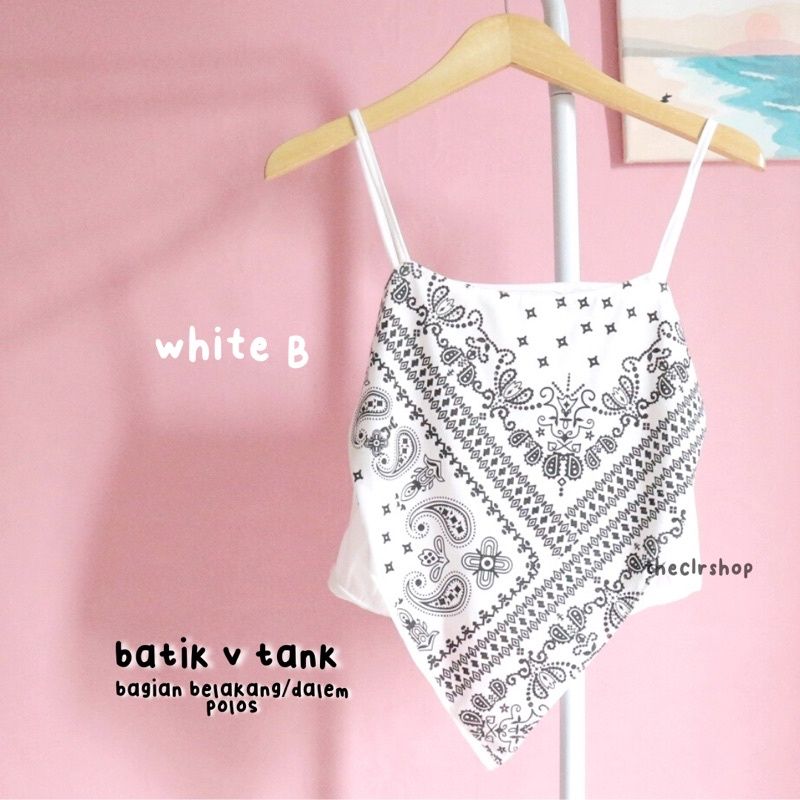 BATIK V TANKTOP White B