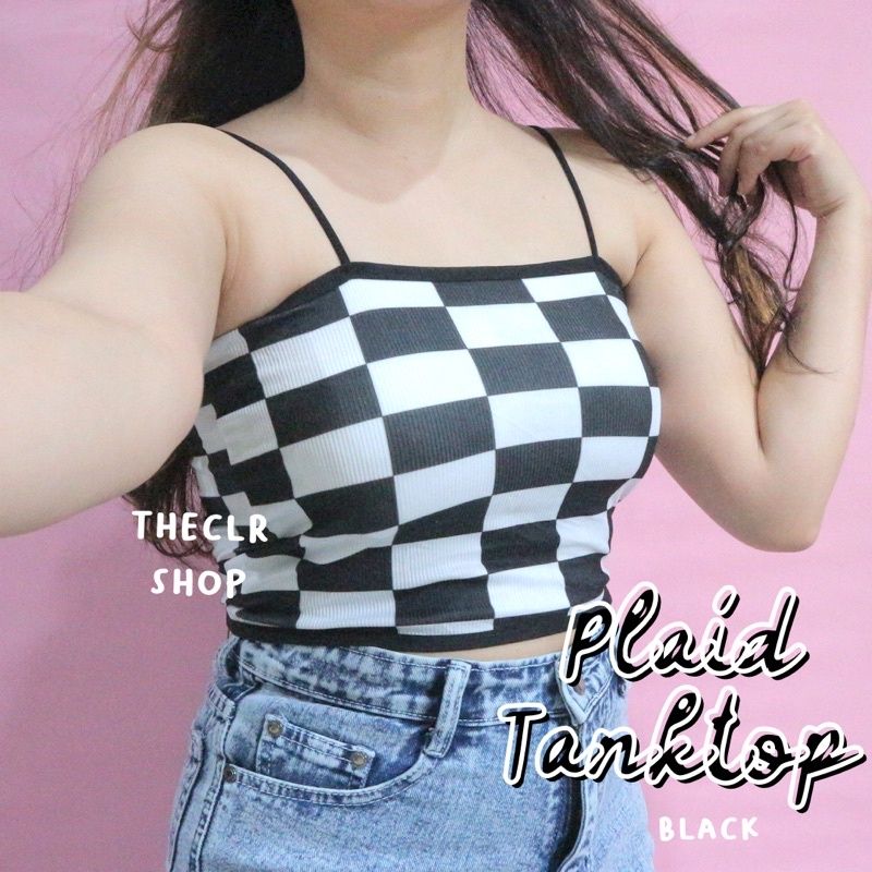 PLAID TANKTOP (TALI SPAGHETTI) BY THECLRSHOP