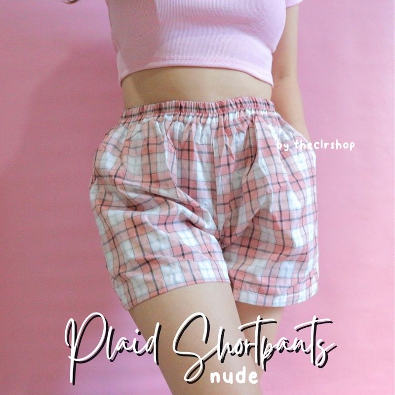 PLAID SHORTPANT BY THECLRSHOP PSP-NUDE