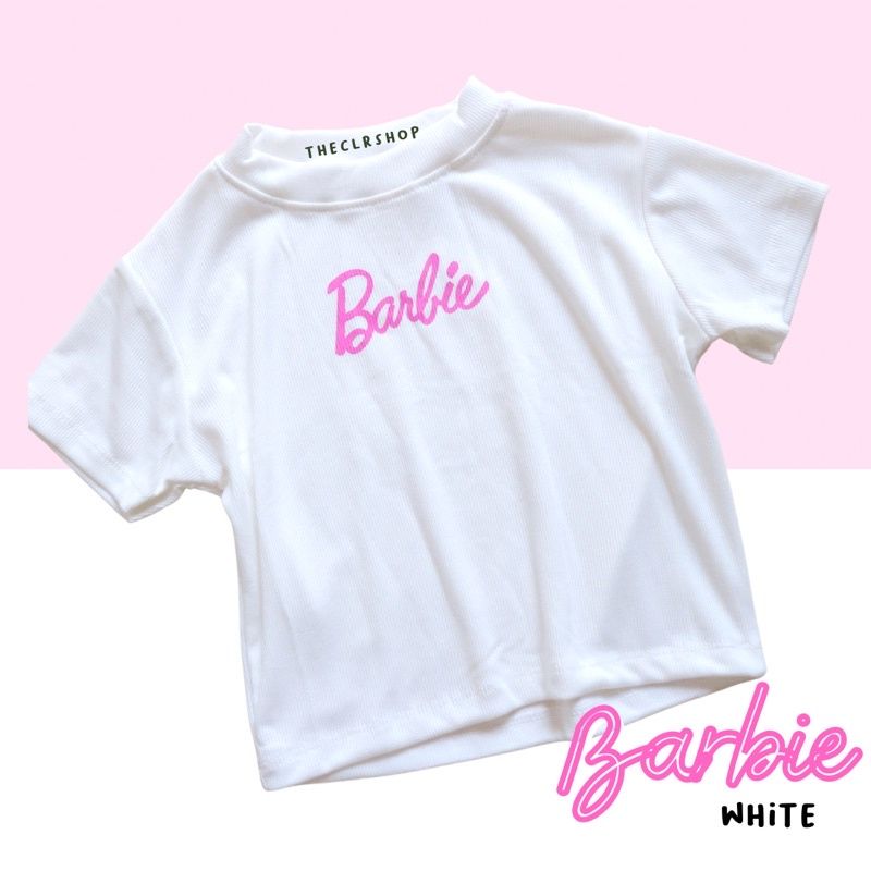 BARB*E RIB CROP TOP BY THECLRSHOP WHITE