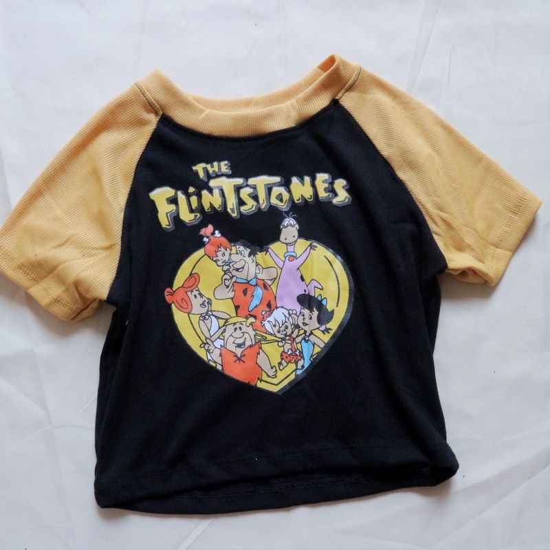 FLINTSTON*S RIB CROP TOP BY THECLRSHOP HITAM