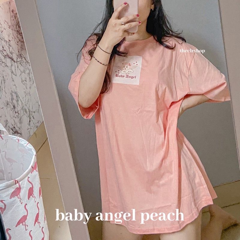 READY OVERSIZED TUMBLR TEE // KAOS OVERSIZED (LD RANDOM CEK DESKRIPSI) baby angel peach