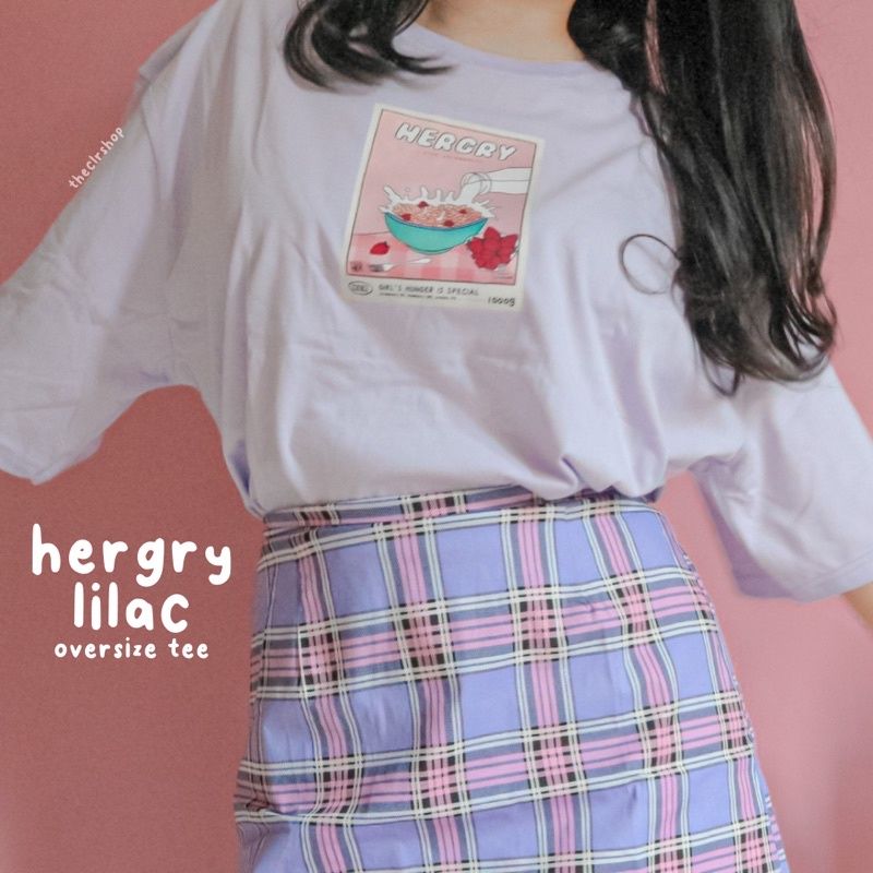 READY OVERSIZED TUMBLR TEE // KAOS OVERSIZED (LD RANDOM CEK DESKRIPSI) Hergy Lilac