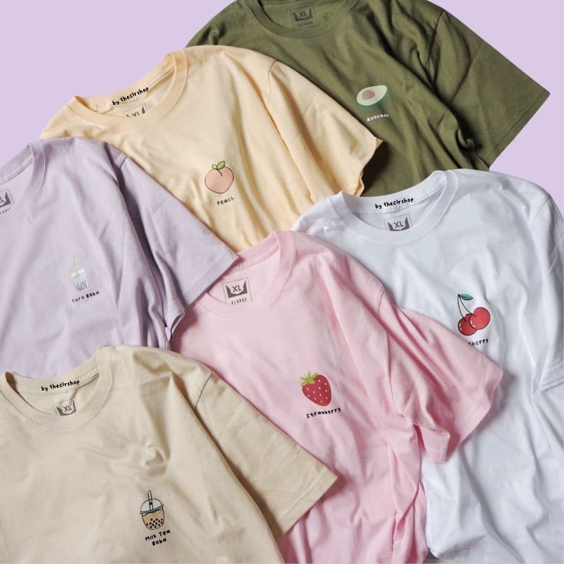 FRUITS / DRINK / DESSERT OVERSIZE TUMBLR TEE FIT TO XL (LD 104cm)