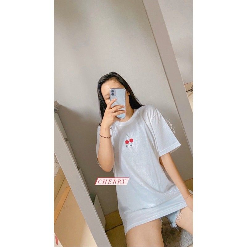 KAWAII OVERSIZE TEE [PART 3] cherry white kawai