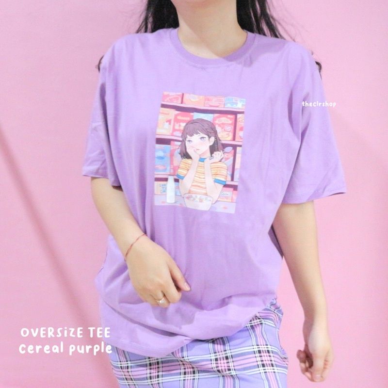 OVERSIZE TEE PART 2 Cereal Girl Purple