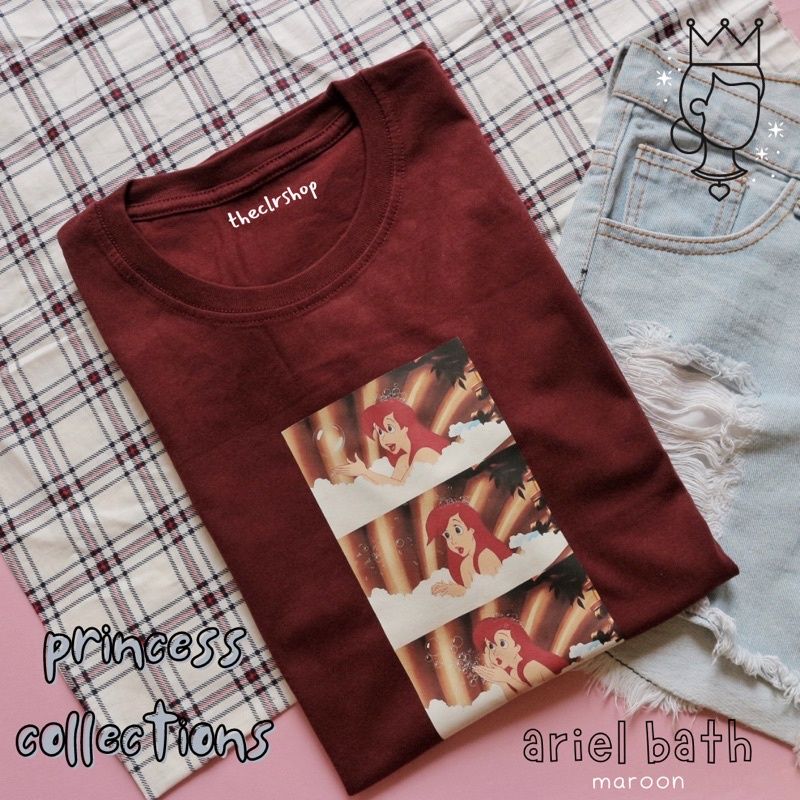 OVERSIZE TEE PART 2 ariel bath maroon