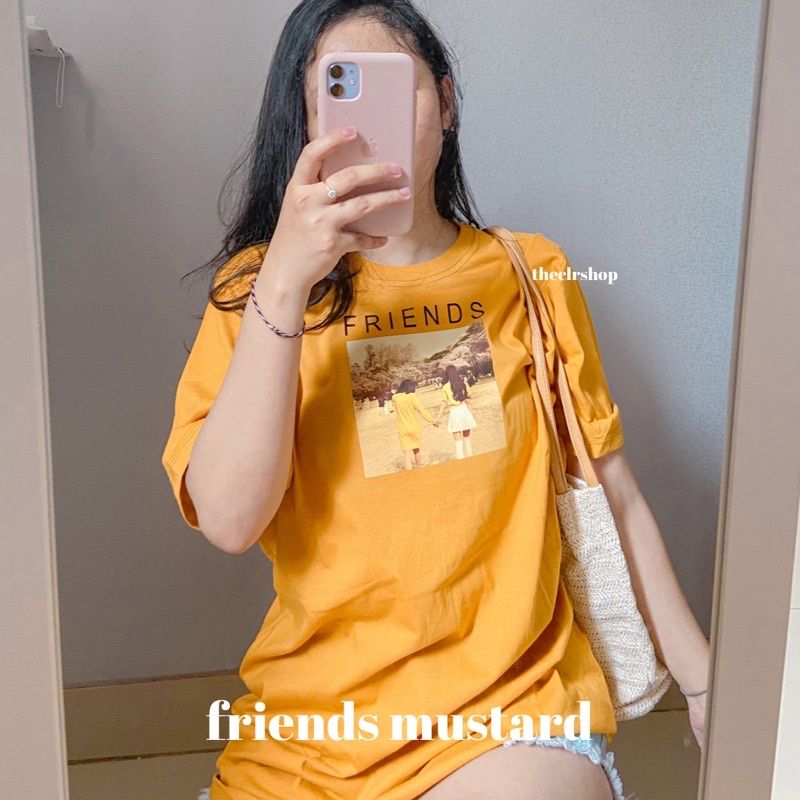 OVERSIZE TEE PART 2 friends mustard