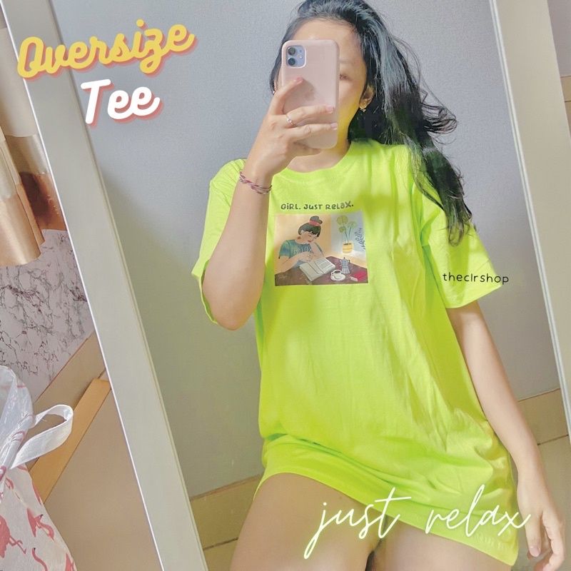OVERSIZE TEE PART 2 just relax-neon