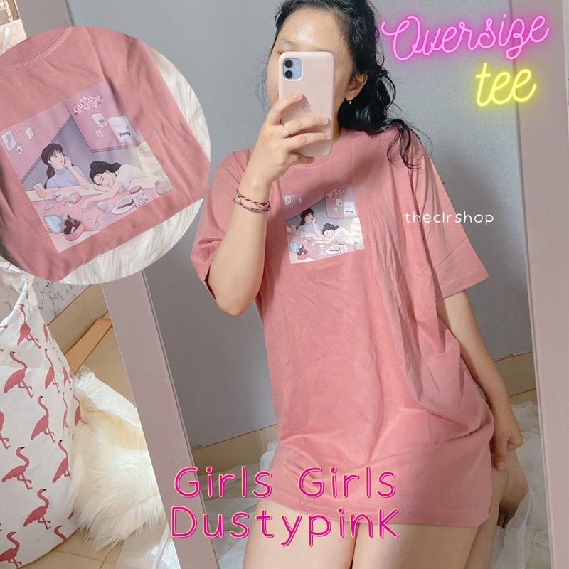 OVERSIZE TEE PART 2 Girls Girls dpink
