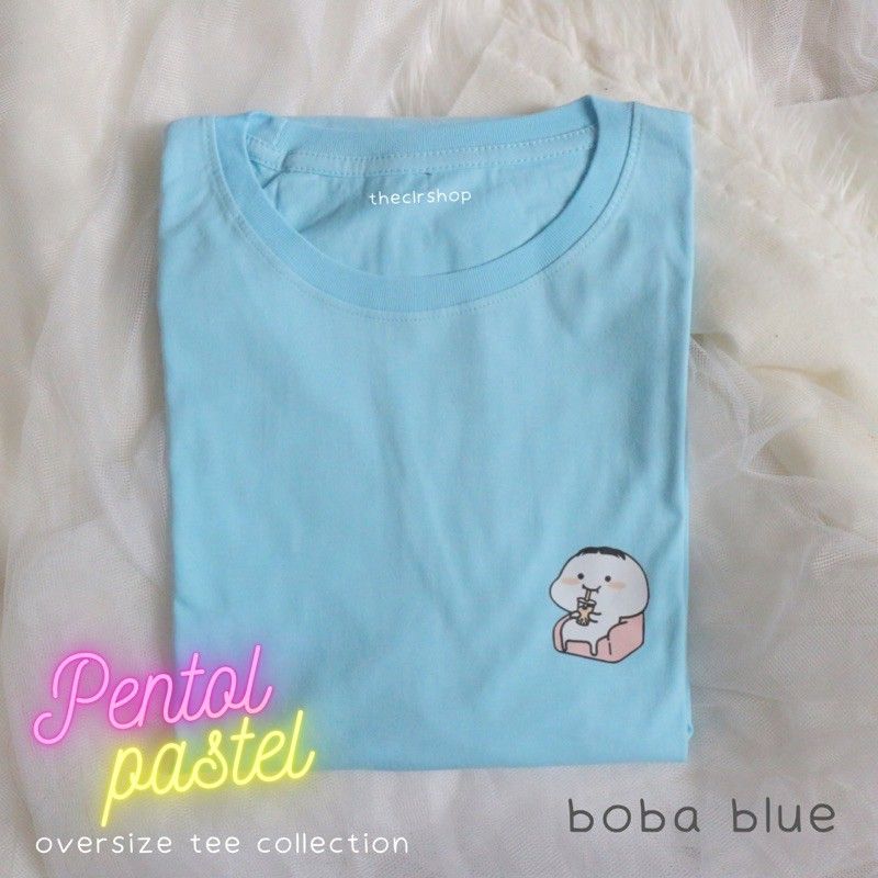OVERSIZE TEE PENTOL PASTEL SERIES BOBA - BLUE