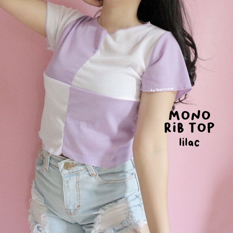 MONO RIB TOP / MONO TEE BY THECLRSHOP Lilac
