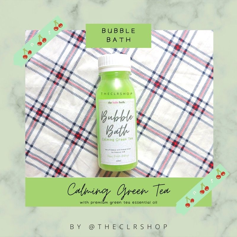 BUBBLE BATH // MANDI BUSA // BATH FOAM @THEBABEBATH (BACA DESKRIPSI) MIN ORDER 2 BOTOL Calming Greentea