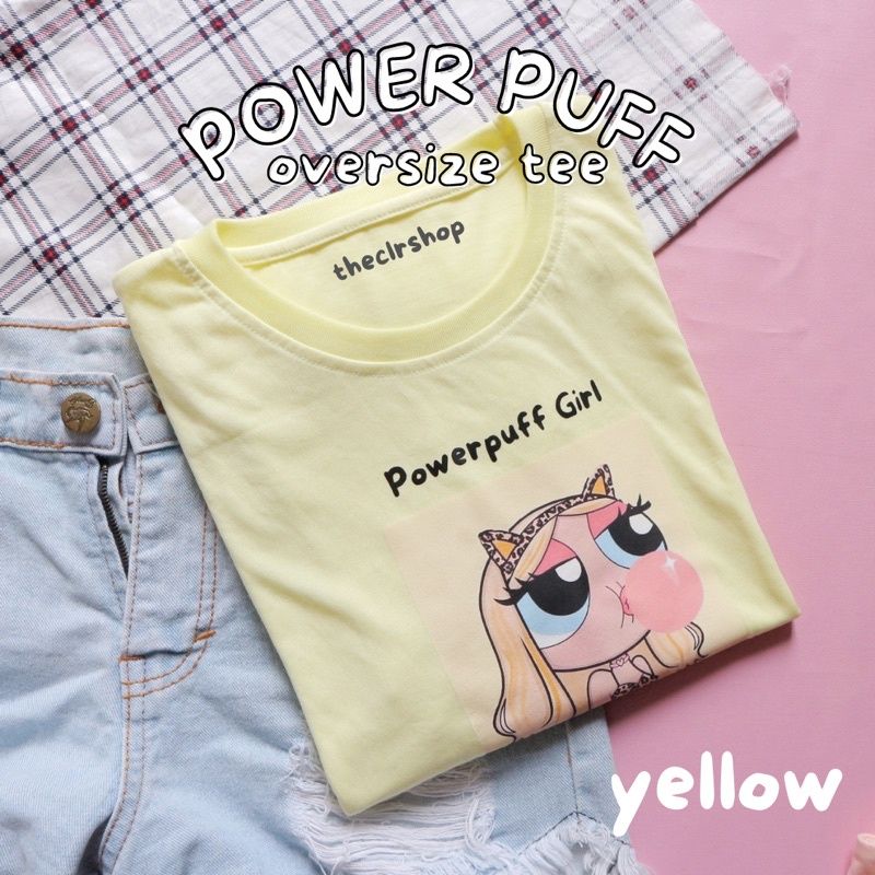 POWERPUFF OVERSIZE TEE PASTEL yellow