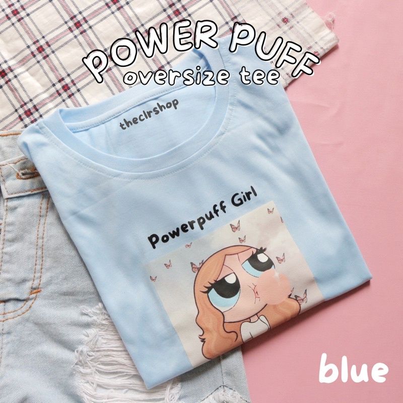 POWERPUFF OVERSIZE TEE PASTEL blue