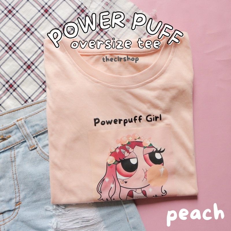POWERPUFF OVERSIZE TEE PASTEL peach