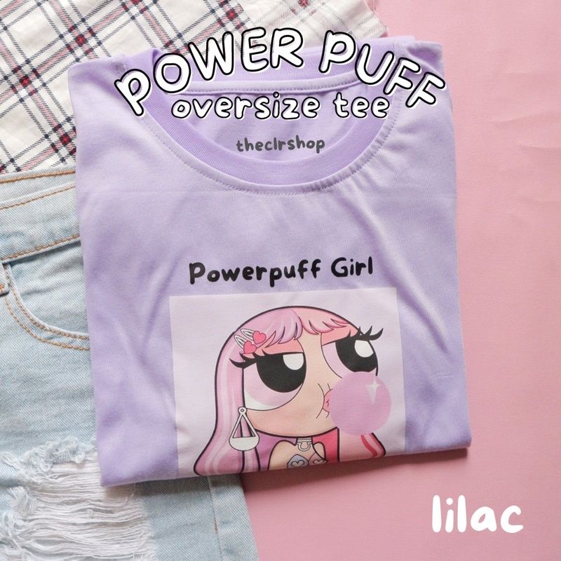 POWERPUFF OVERSIZE TEE PASTEL lilac