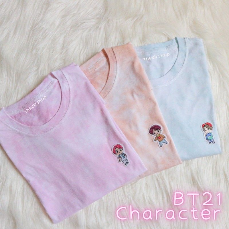 OVERSIZE BT21 CHARACTER TIE DYE (BORDIR)