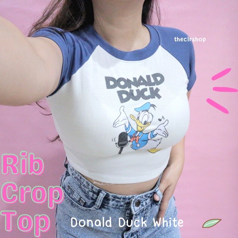 DON*LD DUCK RIB CROP TOP BY THECLRSHOP