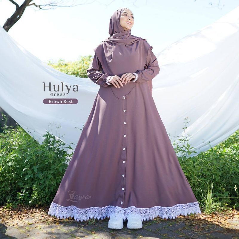 READY!!! Hulya Dress by Zayra Hijab Brown rush L