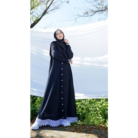 READY!!! Hulya Dress by Zayra Hijab Black L