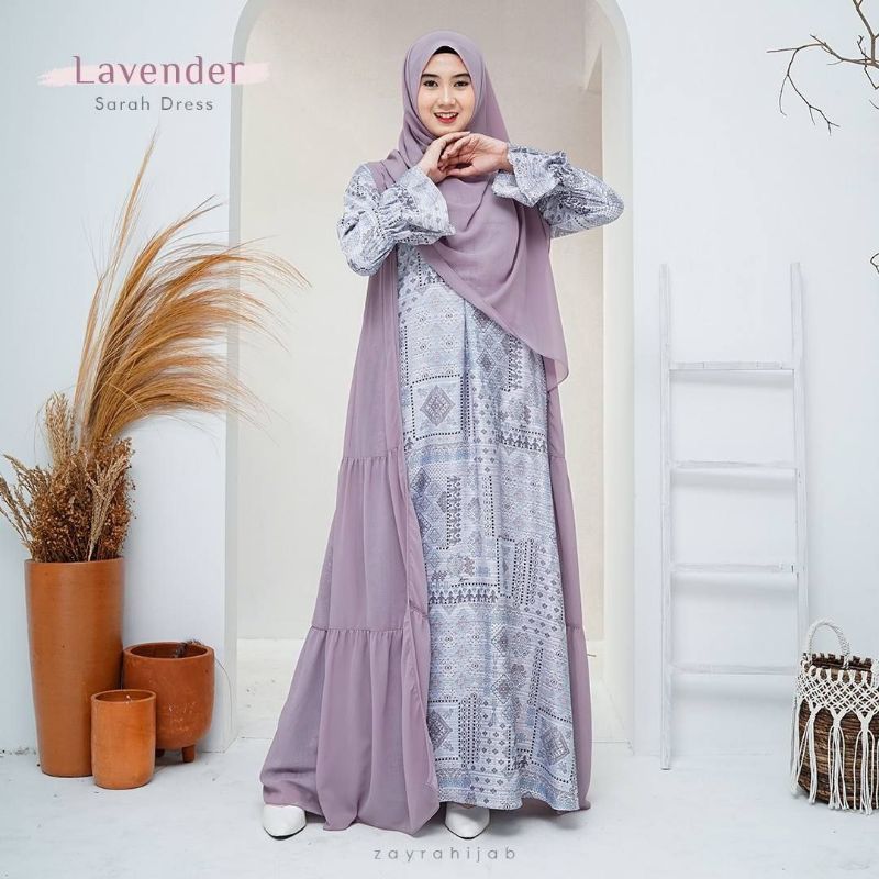 Ready !!! Sarah Famset by Zayra Hijab Lavender L