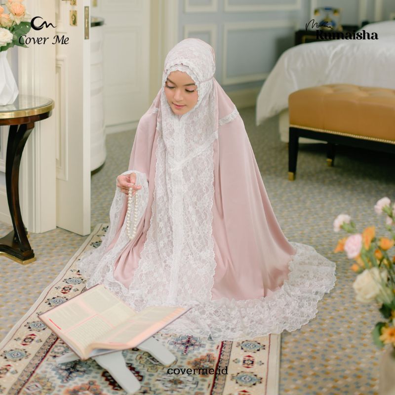 Mukena Rumaisha by Cover me Peach Mukena Dewasa