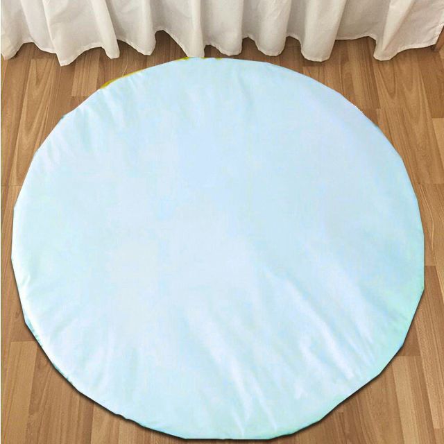 Playmate Bayi Bulat Round Tummy time Playmat Baby besar dan nyaman - Jade Flower Baby Baby Blue