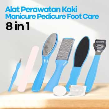 Alat Perawatan Kaki Manicure Pedicure Foot Care 8 in 1 - IN1807 - Blue