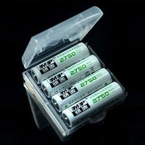 Kotak Baterai Plastik 4 Slot 14500 Plastic Battery Storage Box 4x14500 - CY045 - Transparent