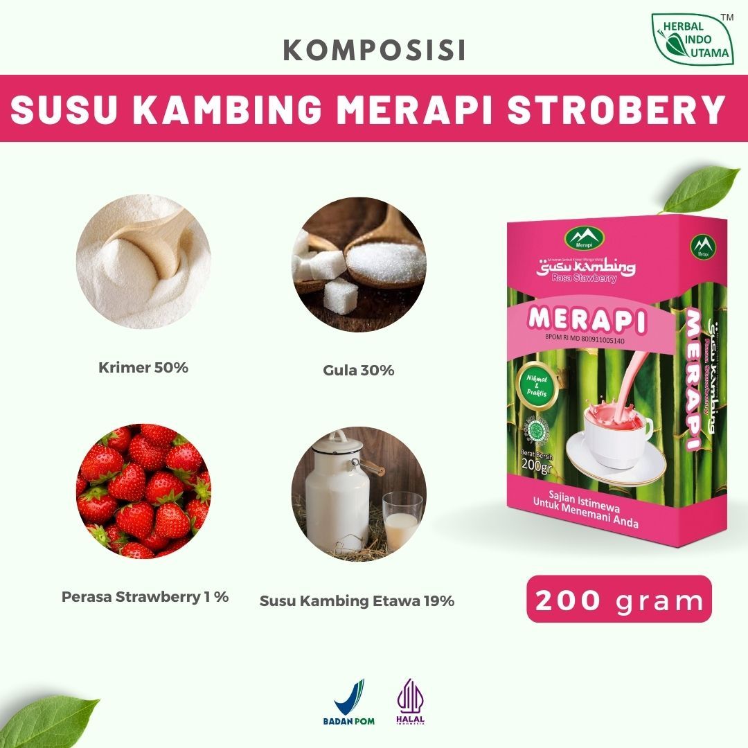 Susu Kambing Merapi Strawberi Bundling (3pcs)