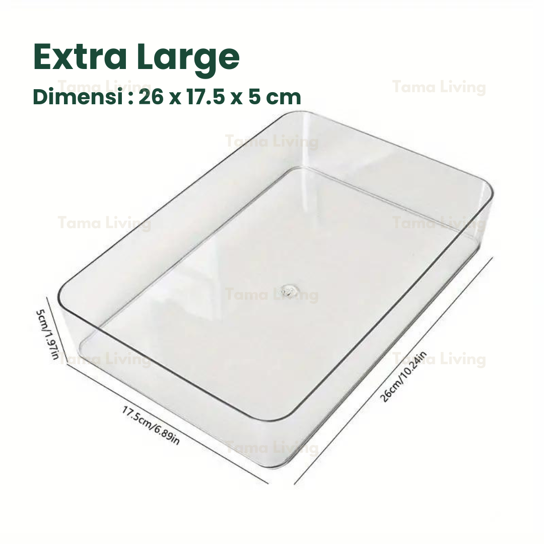 TAMA LIVING Lika Kotak Penyimpanan Serbaguna Akrilik Organizer Laci Meja Storage Box Kotak Serbaguna XL