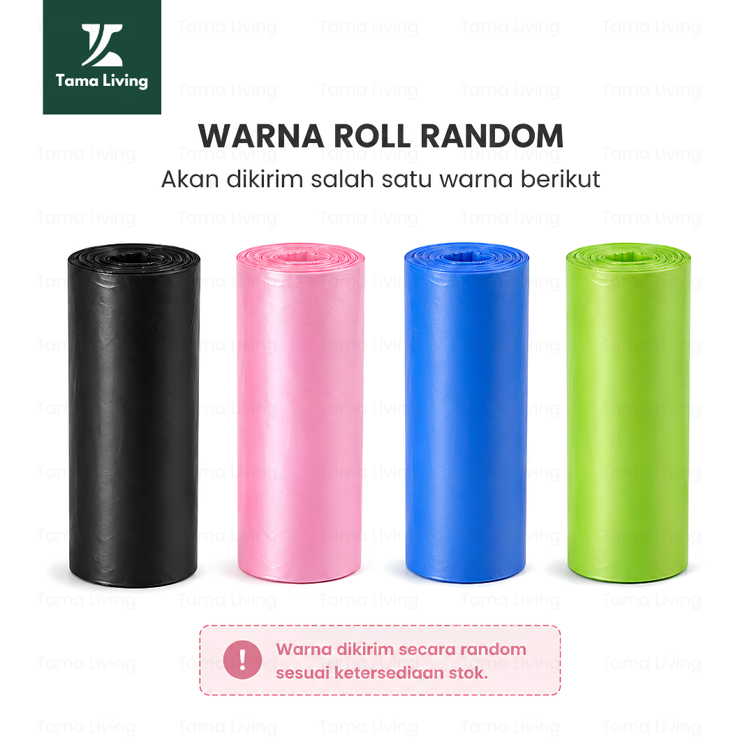 TAMA LIVING Dispenser Kantong Roll Sampah Mini Plastik Sampah Kantong Sampah Travel Roll Poop Bag Refill Random